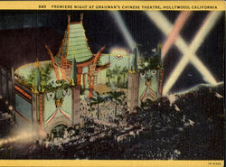 Premiere Night, Grauman'S Chines Theatre Postcard