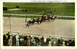 A Start At Race Track Postcard