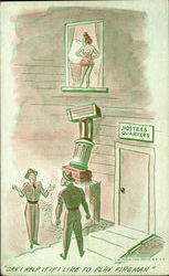 Can I Help It If I Like To Play Fireman? Postcard