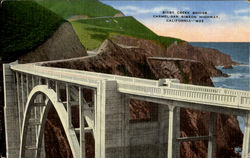 Bixby Creek Bridge, Carmel - San Simeon Highway Postcard