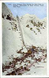 Over Chilkoot Pass During the Gold Rush Postcard