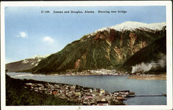 Juneau and Douglas, New bridge Alaska Postcard Postcard