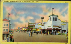 General Boardwalk Scene, 8 Th Street Postcard