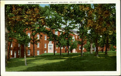 Men's Dormitories, Beloit College Postcard