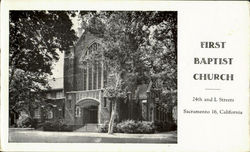 FIRST BAPTIST CHURCH, 24th and L Streets Postcard