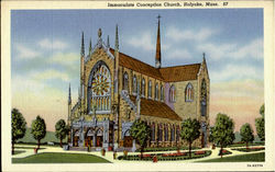 Immaculate Conception Church Holyoke, MA Postcard Postcard