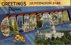 Greetings from Huntington Park California Postcard Postcard