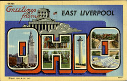 Greetings from East Liverpool Ohio Postcard Postcard