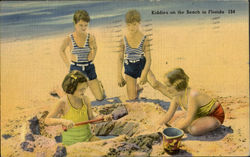 Kiddies on the Beach Scenic, FL Postcard Postcard