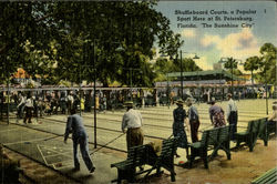 Shuffleboard Courts, a popular Sport Here "The Sunsine City" Postcard