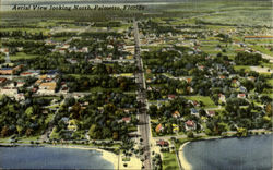 Aerial View Looking North Palmetto, FL Postcard Postcard