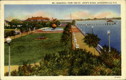 Memorial Park And St. River Postcard