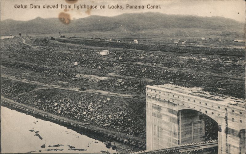 Gatun Dam from Lighthouse on Locks, Panama Canal