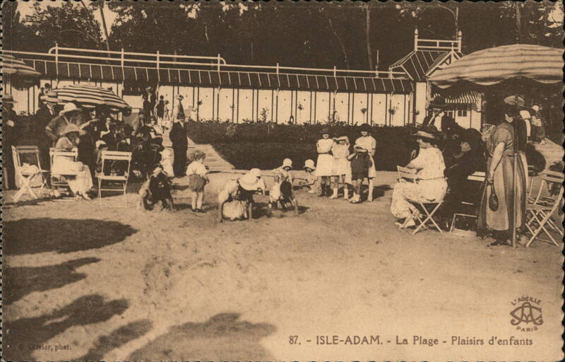 Children Playing on the Beach at Isle-Adam, France