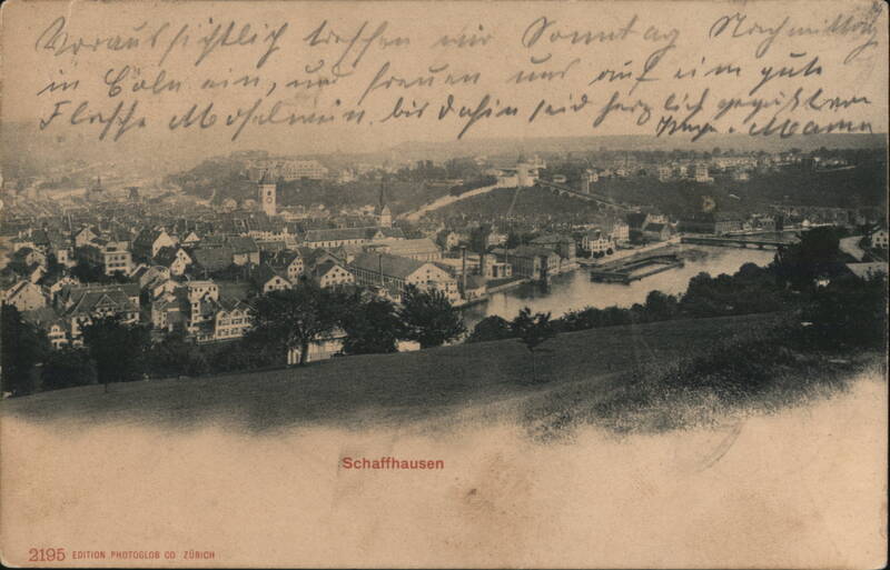 Schaffhausen Rhine River Panoramic View Switzerland
