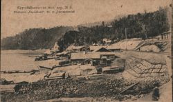 Listvenichny Station, Circum-Baikal Railway Construction, 1918 Postcard