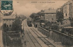 Gare du Grand-Jardin Train Station, Lisieux, France Postcard