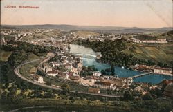 Schaffhausen, Switzerland: Panoramic View with Rhine Falls Postcard