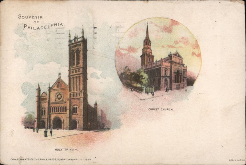 Souvenir of Philadelphia: Holy Trinity and Christ Church Pennsylvania