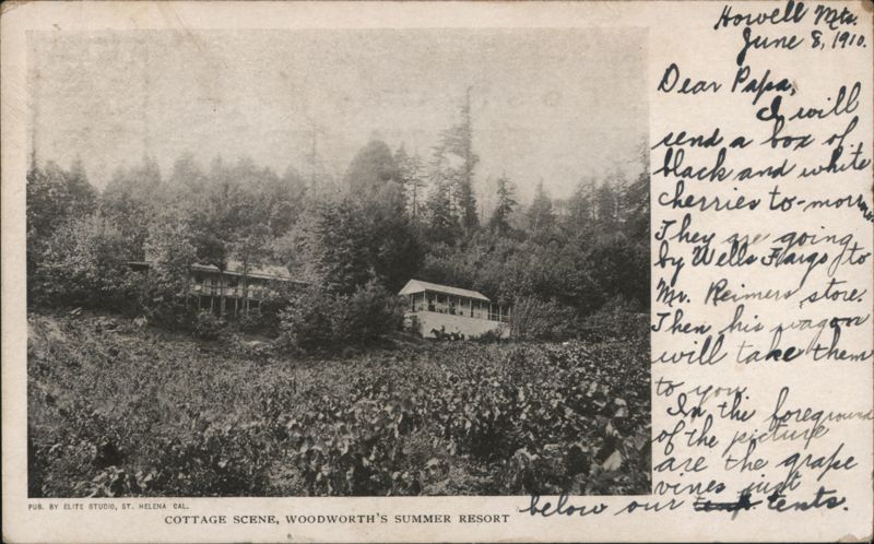 Cottage Scene, Woodworth's Summer Resort Saint Helena California