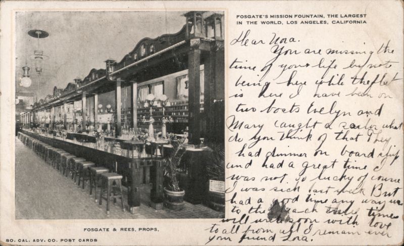 Fosgate's Mission Fountain, Largest in the World, Los Angeles California