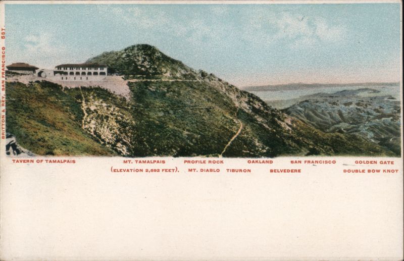 Tavern of Tamalpais, Mt. Tamalpais, Profile Rock San Francisco California