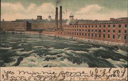 York Mills, Saco, Maine - Early 20th Century Industrial Scene Postcard
