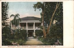 Washington Place, Former Home of Queen Liliuokalani Postcard