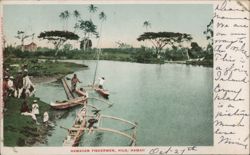 Hawaiian Fishermen, Hilo, Hawaii Postcard