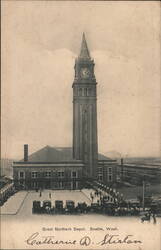 Great Northern Depot, Seattle, Wash. Postcard