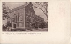 Library, Clark University, Worcester, MA Postcard