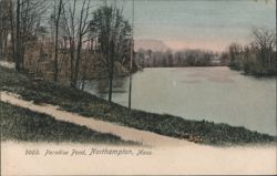 Paradise Pond, Northampton, Mass. Postcard