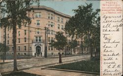 Hotel Standish, Main and Jackson Sts., Worcester, Mass. Postcard