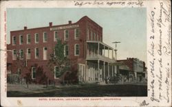 Hotel Giselman, Lakeport, California Postcard