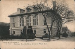 Municipal Court Building, Brookline Village, Mass. Postcard