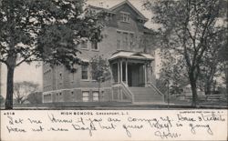 High School, Greenport, Long Island, New York Postcard