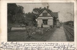 Passenger Station, C. V. R.R., Hardwick, VT Postcard