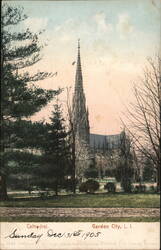 Cathedral, Garden City, L.I. Postcard