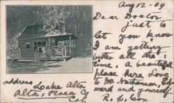 Cabin at Lake Alta, Placer County, California Postcard