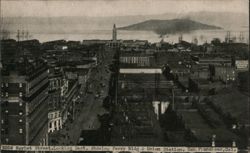 Market Street, Looking East, Showing Ferry Bldg. & Union Station Postcard