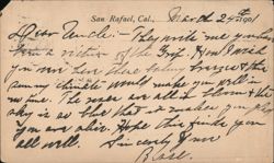 Hotel Rafael, San Rafael, Marin Co., Cal. Postcard