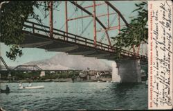 County Bridge over Russian River, near Healdsburg, Cal. Postcard