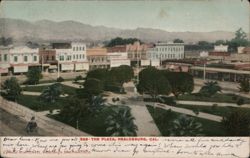 The Plaza, Healdsburg, CA Postcard