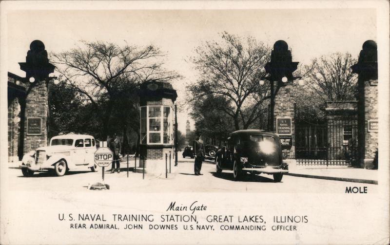 Main Gate at U.S. Naval Training Station Great Lakes Illinois