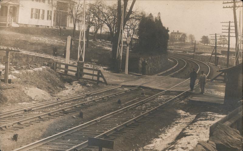 Elm Street Railroad Crossing Stonington Connecticut