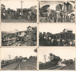 Lot of 8: Wreck at Stonington Junction July 25, 1912 Connecticut Postcard Postcard Postcard