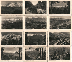 Set of 12: Darjeeling Area Views Mount Everest India Postcard Postcard Postcard