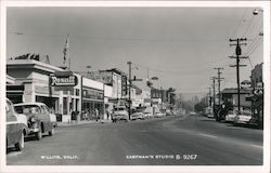 Business Distroct Willits, CA Postcard Postcard Postcard