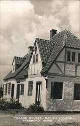 Village Houses in Danish Village Scarboro, ME Postcard Postcard Postcard