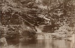 View of Cascading Stream Waterfall Postcard